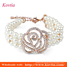 High quality Bride wedding pearl beaded bracelet
